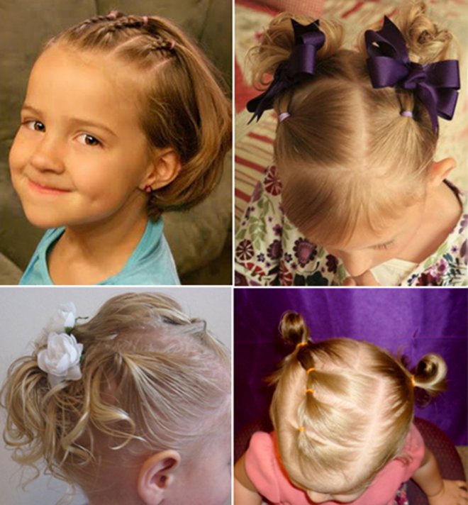 фото детских причесок для девочек на короткую длину волос 1